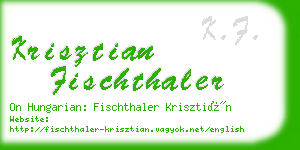 krisztian fischthaler business card